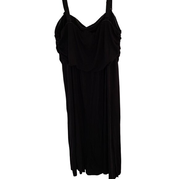 Lane Bryant Black Adjustable Straps Draped Maxi Dress Plus size 26/28 - Picture 1 of 8